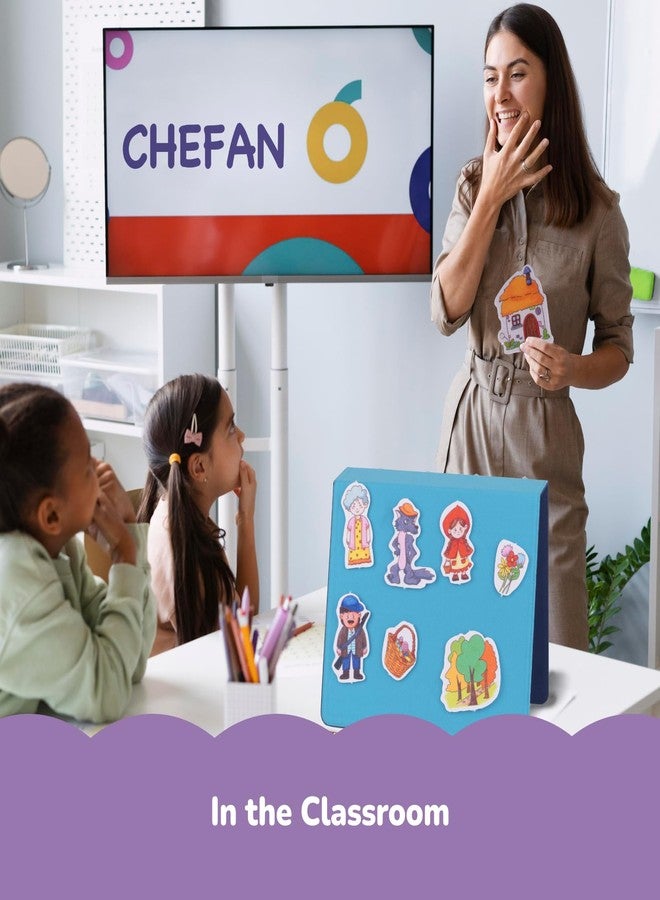 CHEFAN 16 Pack Felt Board Stories Set,Flannel Board Stories with a Felt Storage Binder for Preschool Activities,Included 5 Little Ducks,Wheels On Bus,Three Little Pigs and Little Red Riding Hood - Image 5